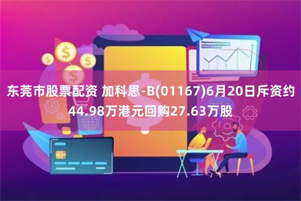 东莞市股票配资 加科思-B(01167)6月20日斥资约44.98万港元回购27.63万股